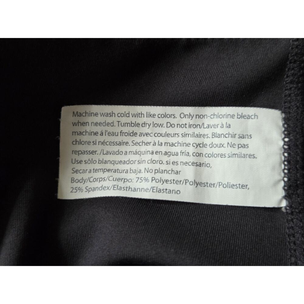WalkPop Black Crop Workout Leggings with Sheer Moto Mesh Sides Woman Size Medium - Picture 7 of 7